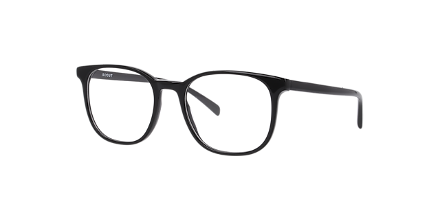 Miles Black AcetateEyeglass Frames for Glasses Direct, Angle View