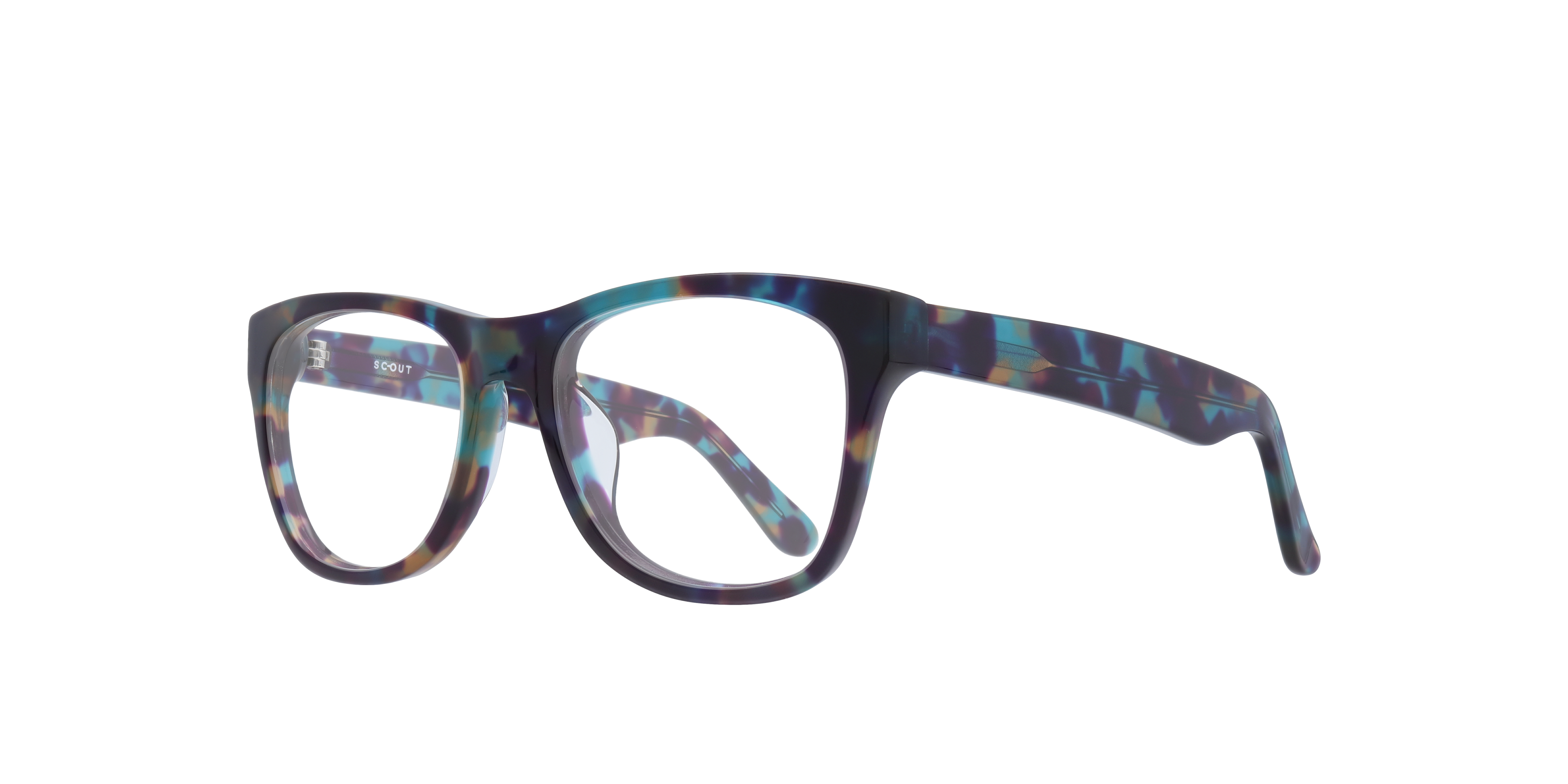 Festival Tortoise & Blue AcetateEyeglass Frames for Glasses Direct, Angle View