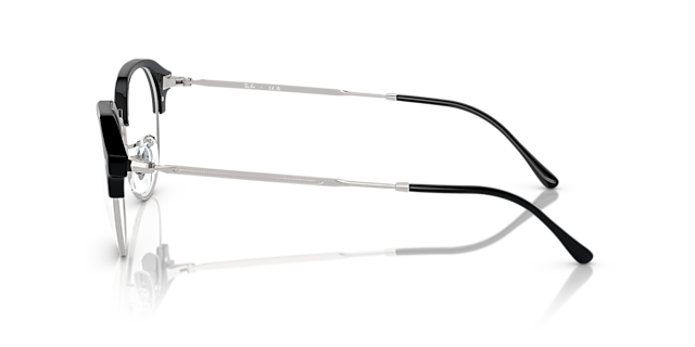 RB7229 Black On Silver PlasticEyeglass Frames for Glasses Direct, Side View