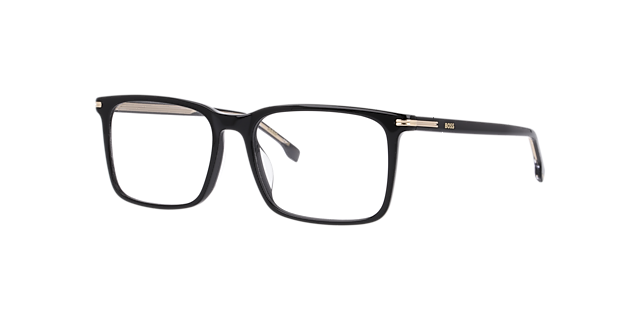 Boss 1753/G Black AcetateEyeglass Frames for Glasses Direct, Angle View