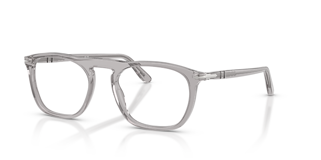 PO3391V Transparent Grey AcetateEyeglass Frames for Glasses Direct, Angle View