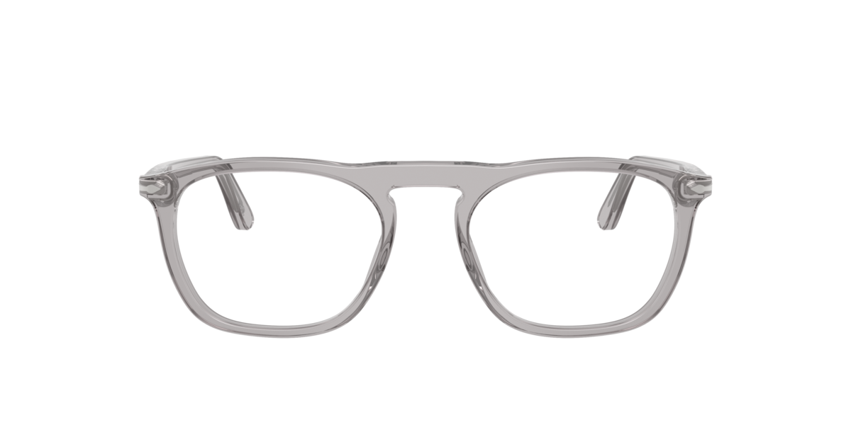 Persol Unisex Transparent Grey Square Acetate Eyeglasses Online - Full Rim - Po3391v