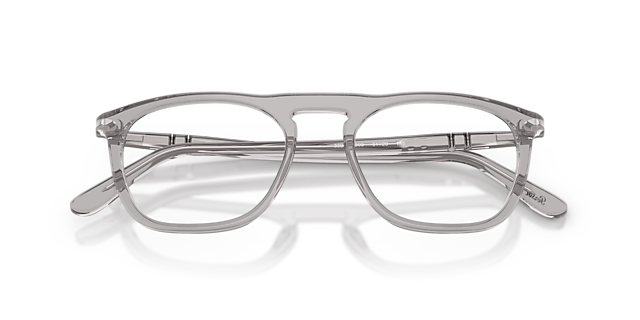 PO3391V Transparent Grey AcetateEyeglass Frames for Glasses Direct, Closed View