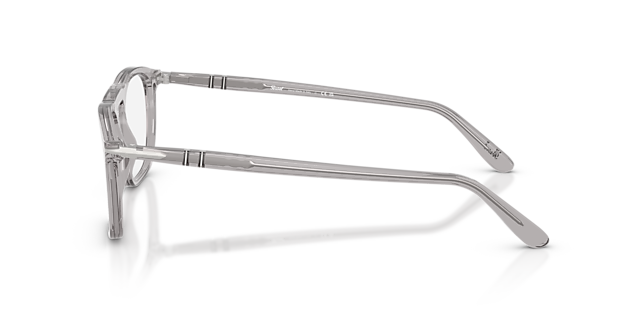 PO3391V Transparent Grey AcetateEyeglass Frames for Glasses Direct, Side View