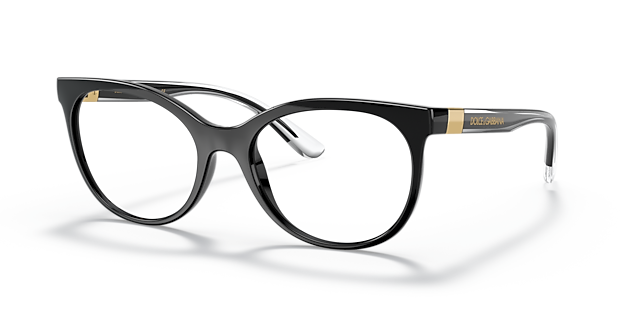 DG5084 Black PlasticEyeglass Frames for Glasses Direct, Angle View