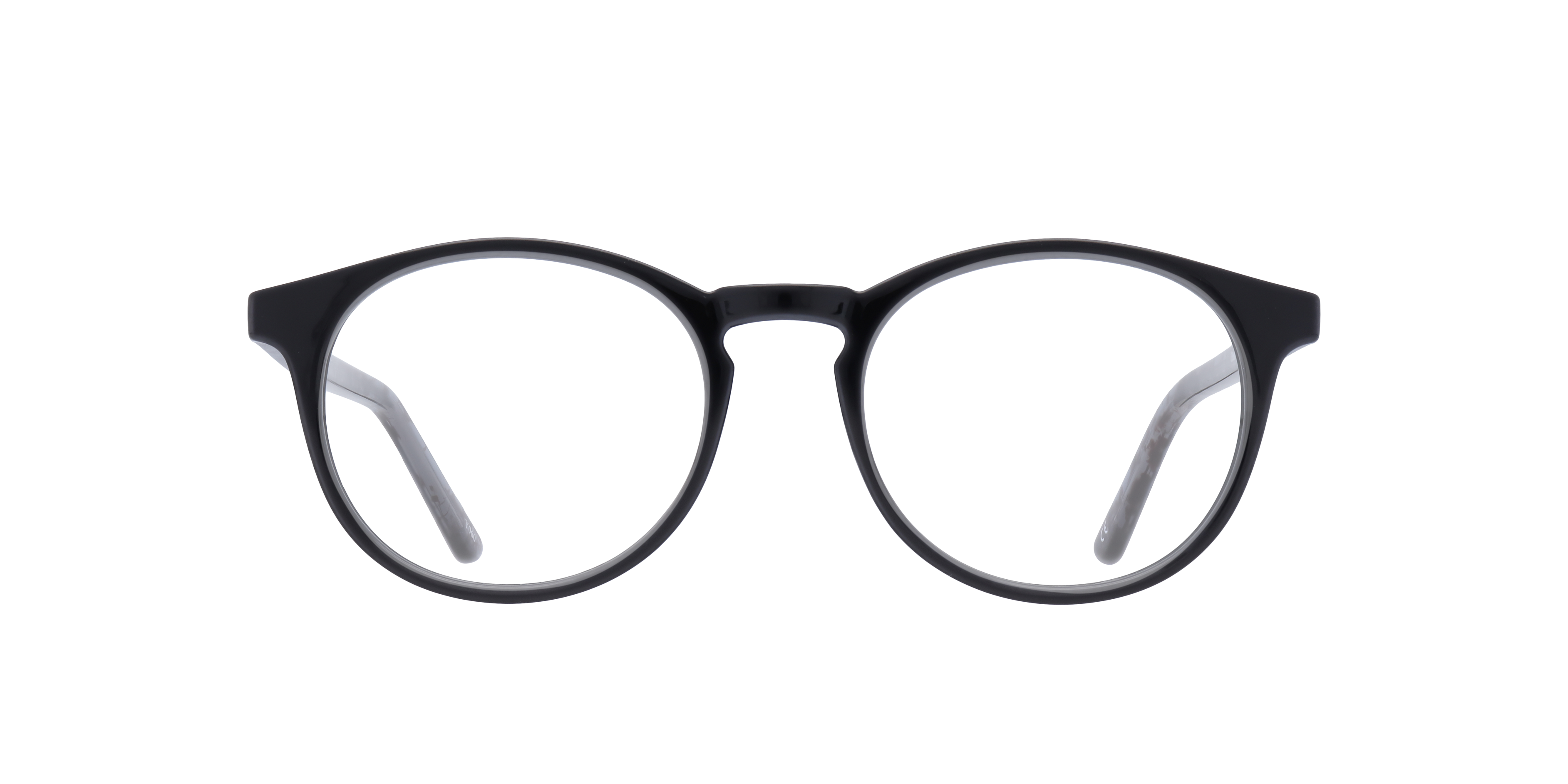 Deon Black PlasticEyeglass Frames for Glasses Direct, Front View
