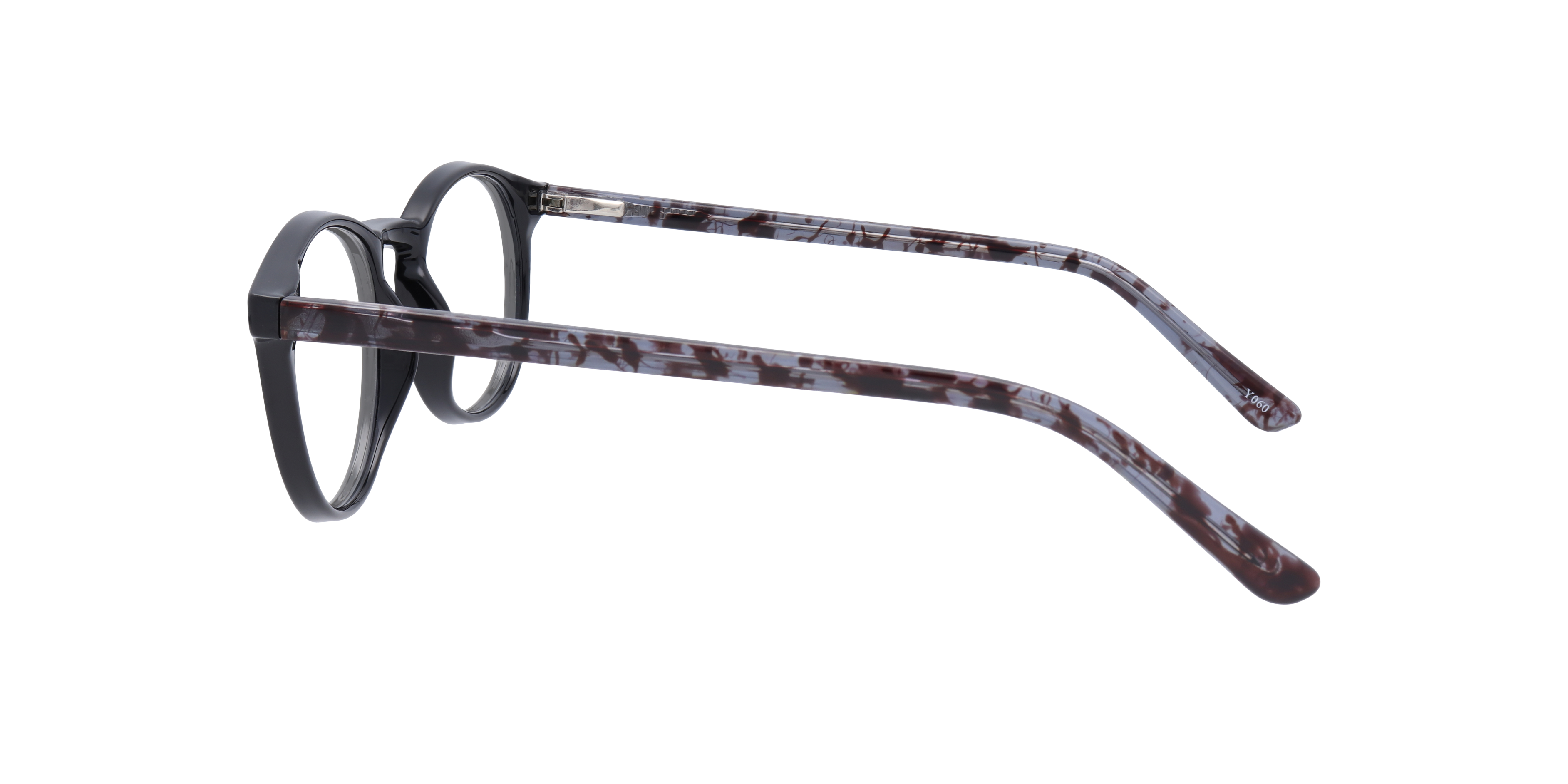 Deon Black PlasticEyeglass Frames for Glasses Direct, Side View