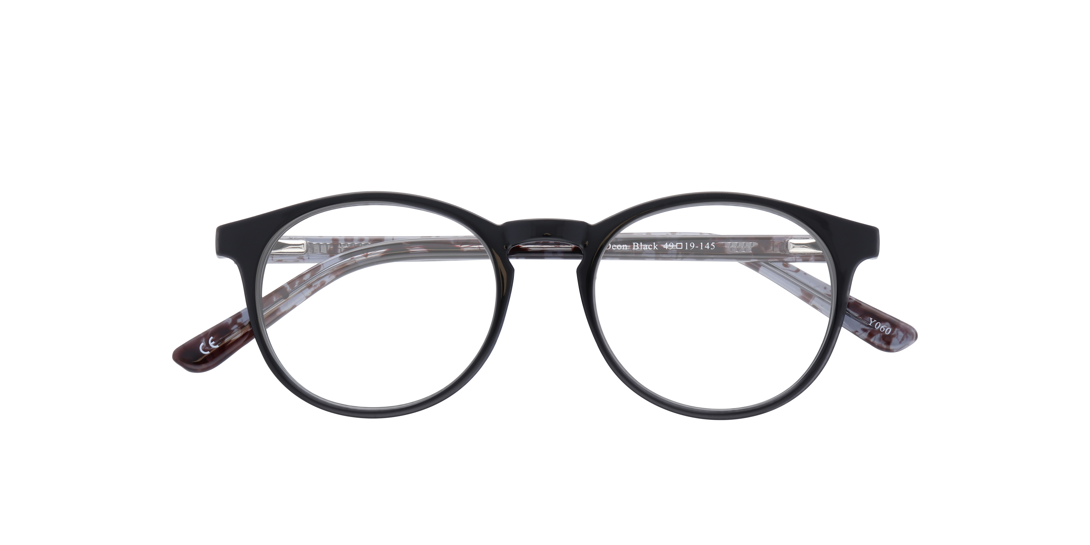 Deon Black PlasticEyeglass Frames for Glasses Direct, Closed View