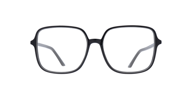 Francesca Black PlasticEyeglass Frames for Glasses Direct, Front View