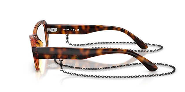 VO5656U Dark Havana PlasticEyeglass Frames for Glasses Direct, Side View