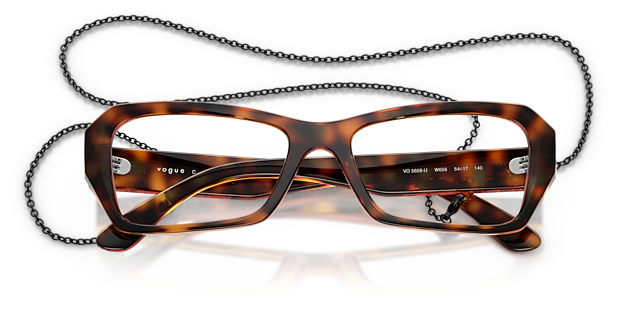 VO5656U Dark Havana PlasticEyeglass Frames for Glasses Direct, Closed View