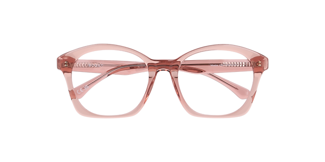 Monica Light Brown & Pink AcetateEyeglass Frames for Glasses Direct, Closed View
