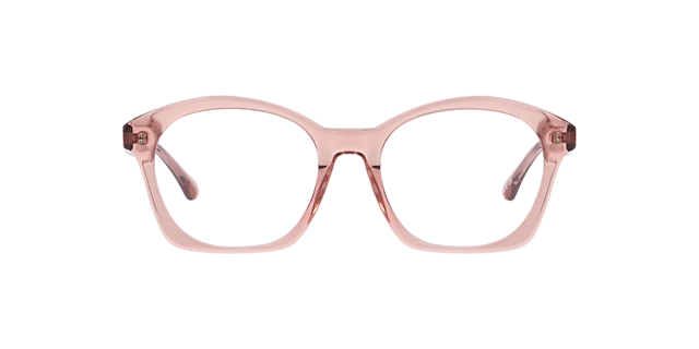 Monica Light Brown & Pink AcetateEyeglass Frames for Glasses Direct, Front View