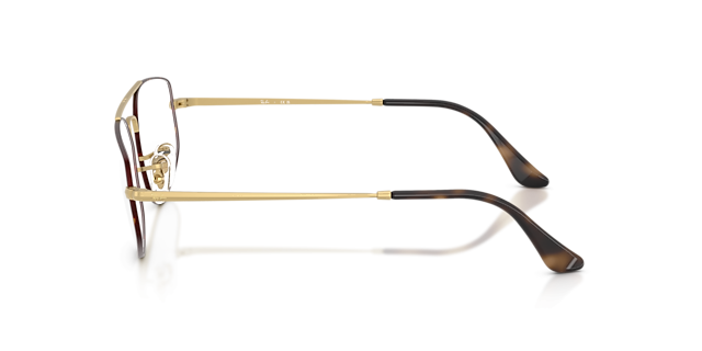 RB6545 Matte Havana On Matte Arista Gold MetalEyeglass Frames for Glasses Direct, Side View