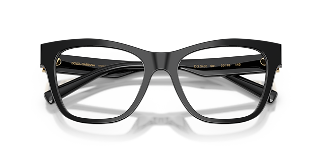 DG3430 Black AcetateEyeglass Frames for Glasses Direct, Closed View