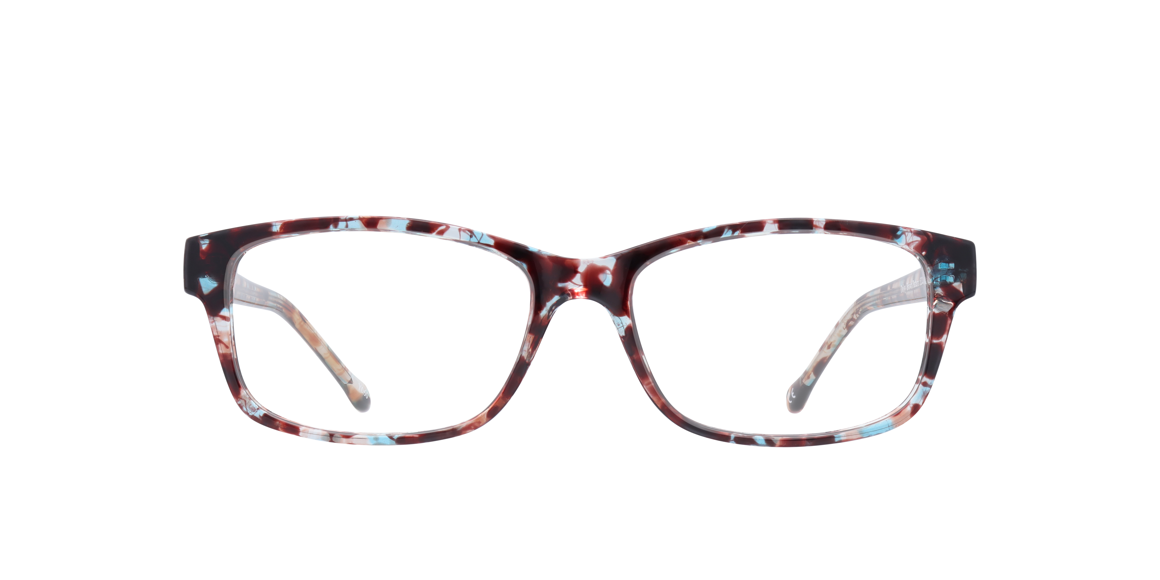 Daisy Brown Pattern PlasticEyeglass Frames for Glasses Direct, Front View
