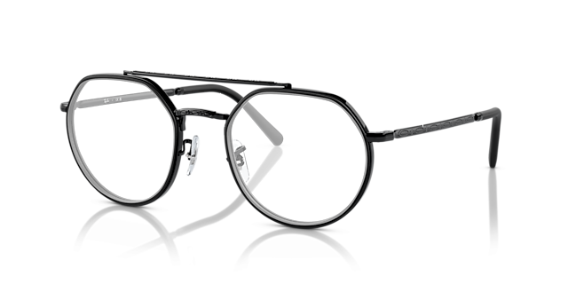 RB3765V Black MetalEyeglass Frames for Glasses Direct, Angle View