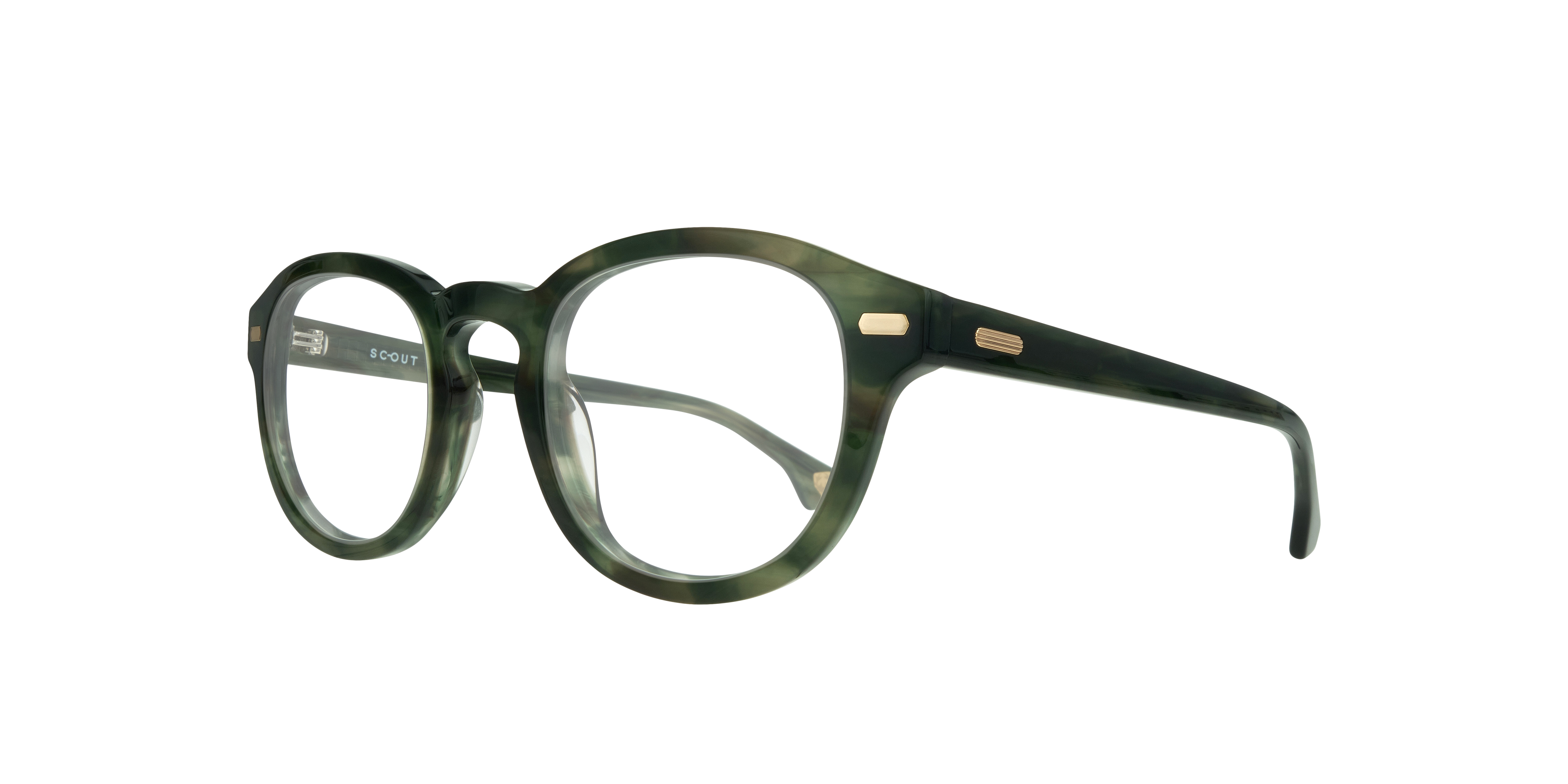 Keanu Horn Green AcetateEyeglass Frames for Glasses Direct, Angle View
