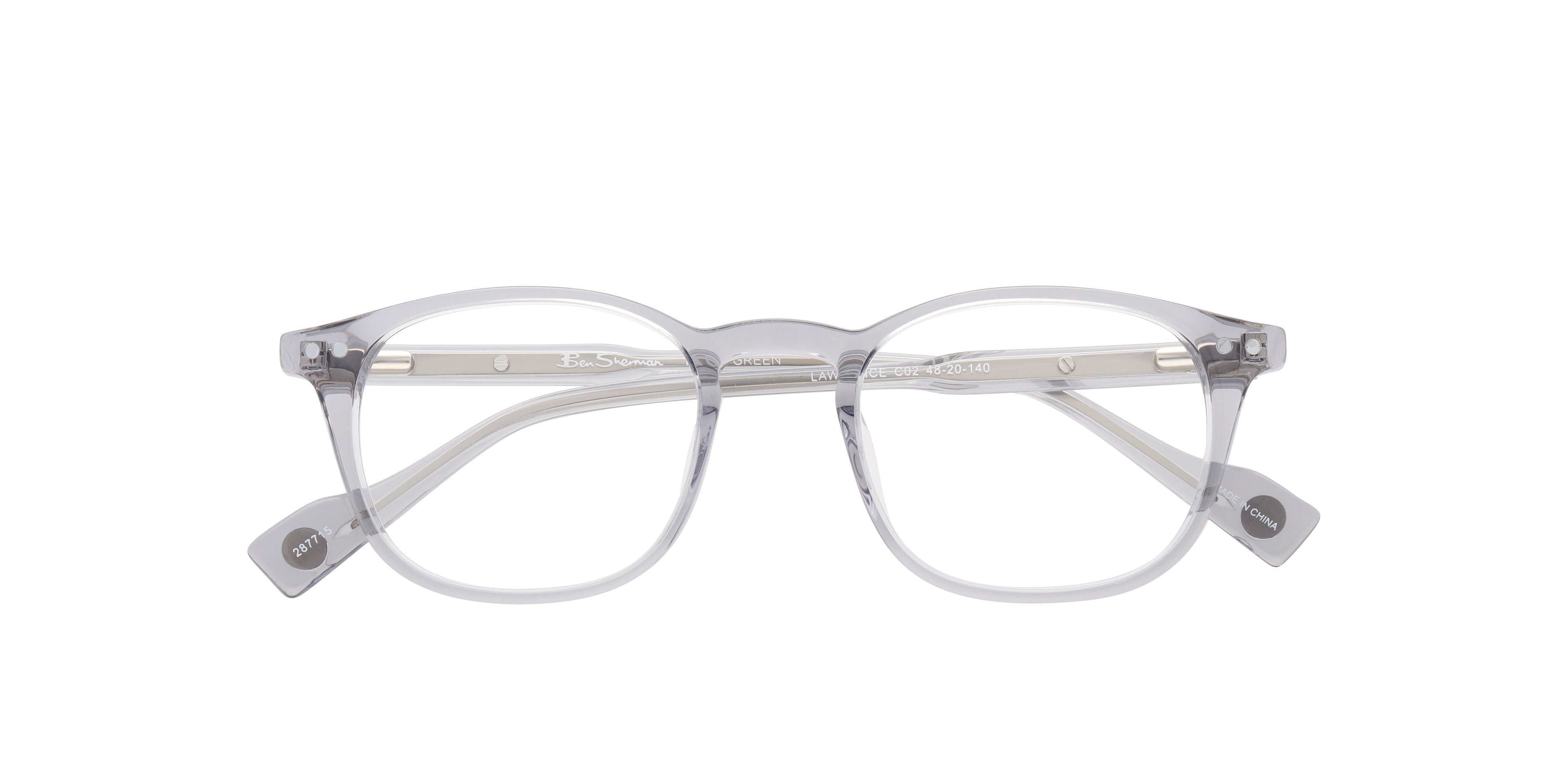 Lawrence Grey AcetateEyeglass Frames for Glasses Direct, Closed View