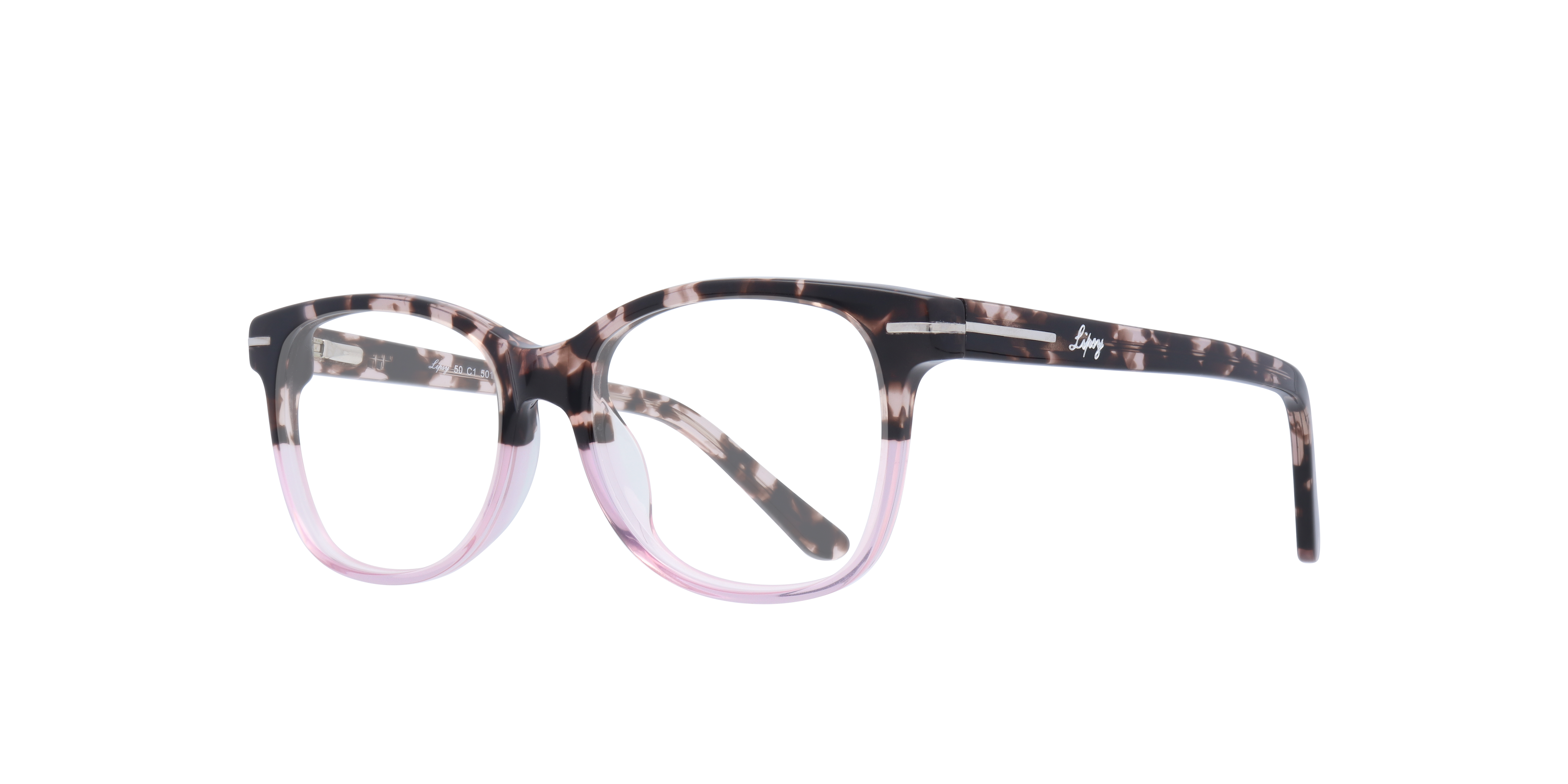 Lipsy 50 Multicolored AcetateEyeglass Frames for Glasses Direct, Angle View