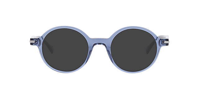 Nine Elms Transparent Dark Blue AcetateEyeglass Frames for Glasses Direct, with Tinted Lenses