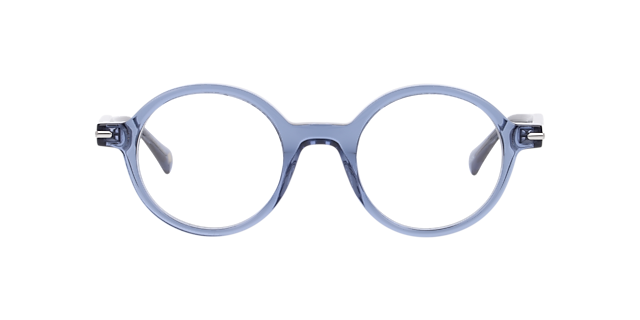 Nine Elms Transparent Dark Blue AcetateEyeglass Frames for Glasses Direct, Front View