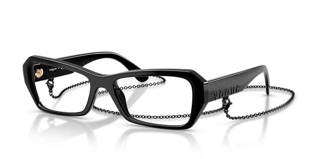 VO5656U Black PlasticEyeglass Frames for Glasses Direct, Angle View