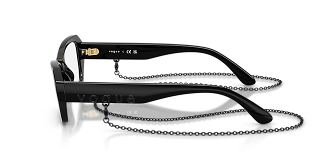 VO5656U Black PlasticEyeglass Frames for Glasses Direct, Side View