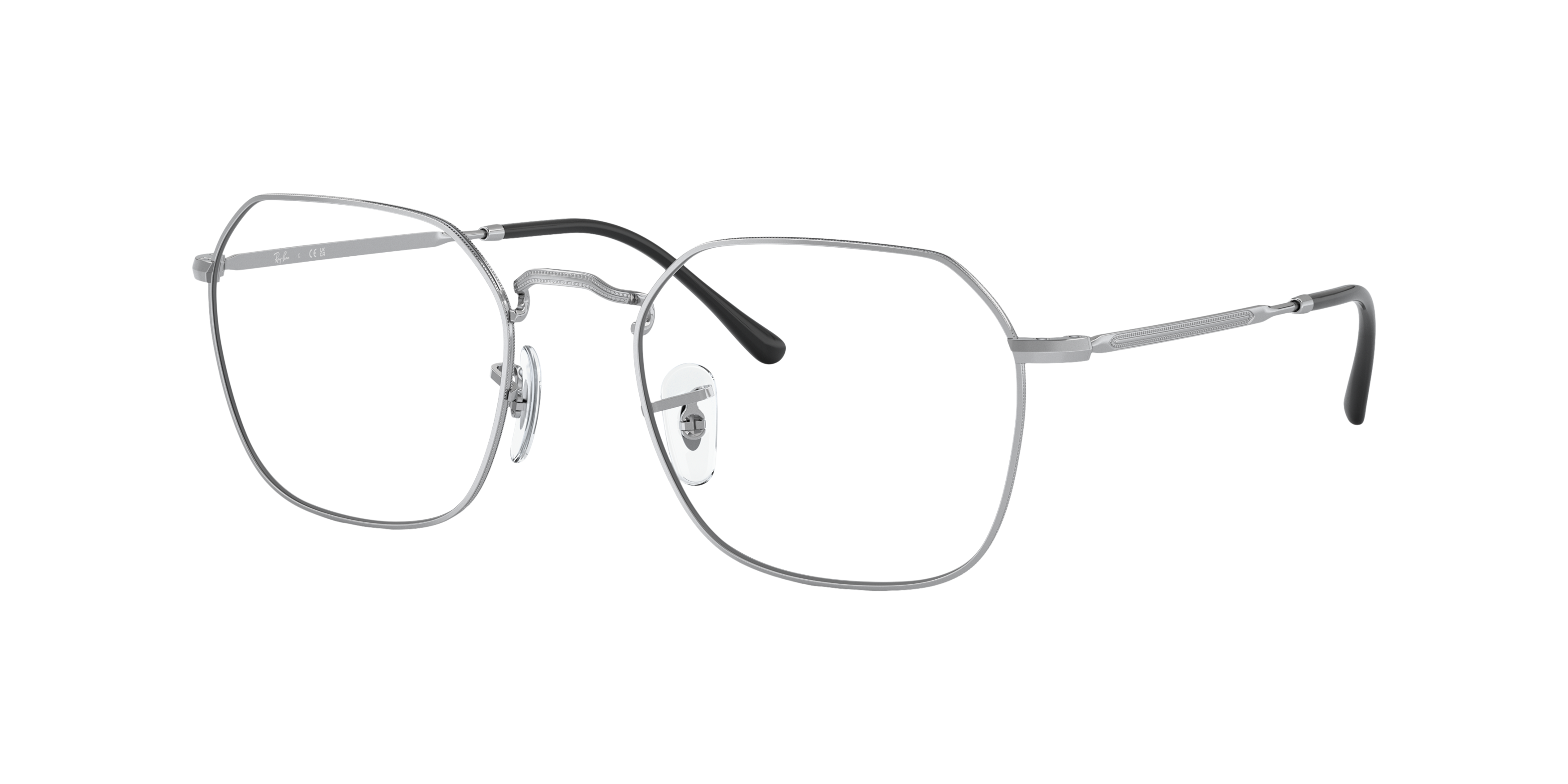 RB3694V Silver MetalEyeglass Frames for Glasses Direct, Angle View