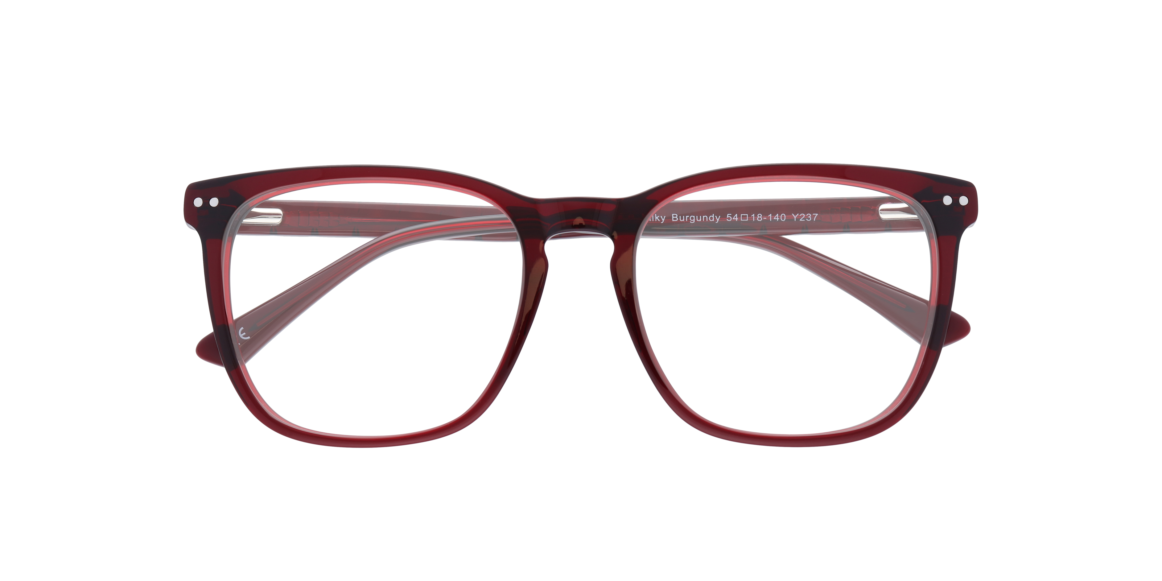 Elsie Milky Burgundy AcetateEyeglass Frames for Glasses Direct, Closed View
