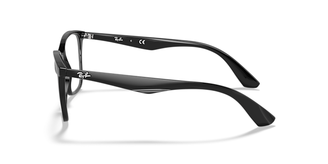 RB7066 Black PlasticSunglass Frames for Glasses Direct, Side View