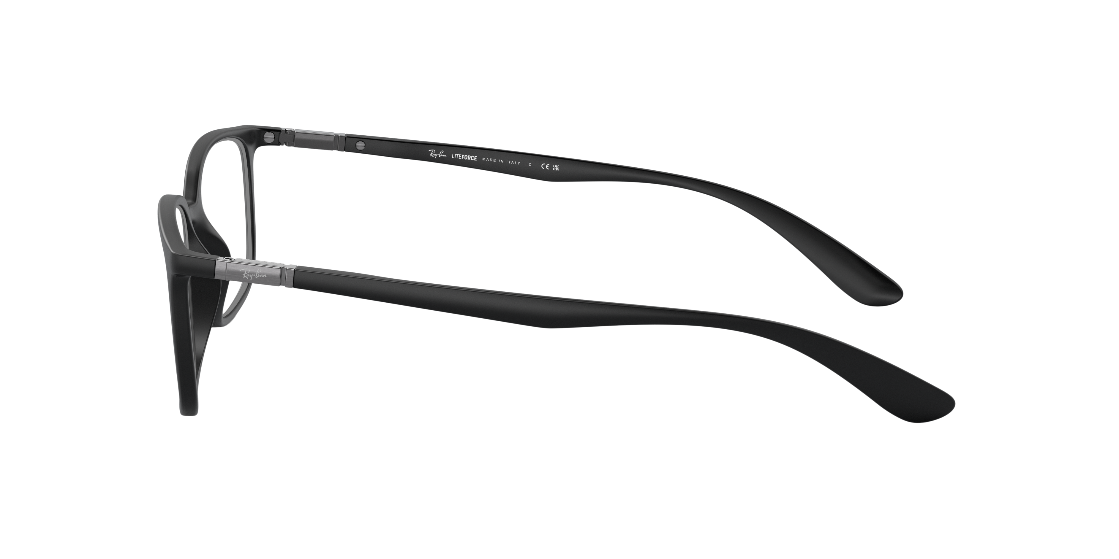RB7208 Black PlasticEyeglass Frames for Glasses Direct, Side View