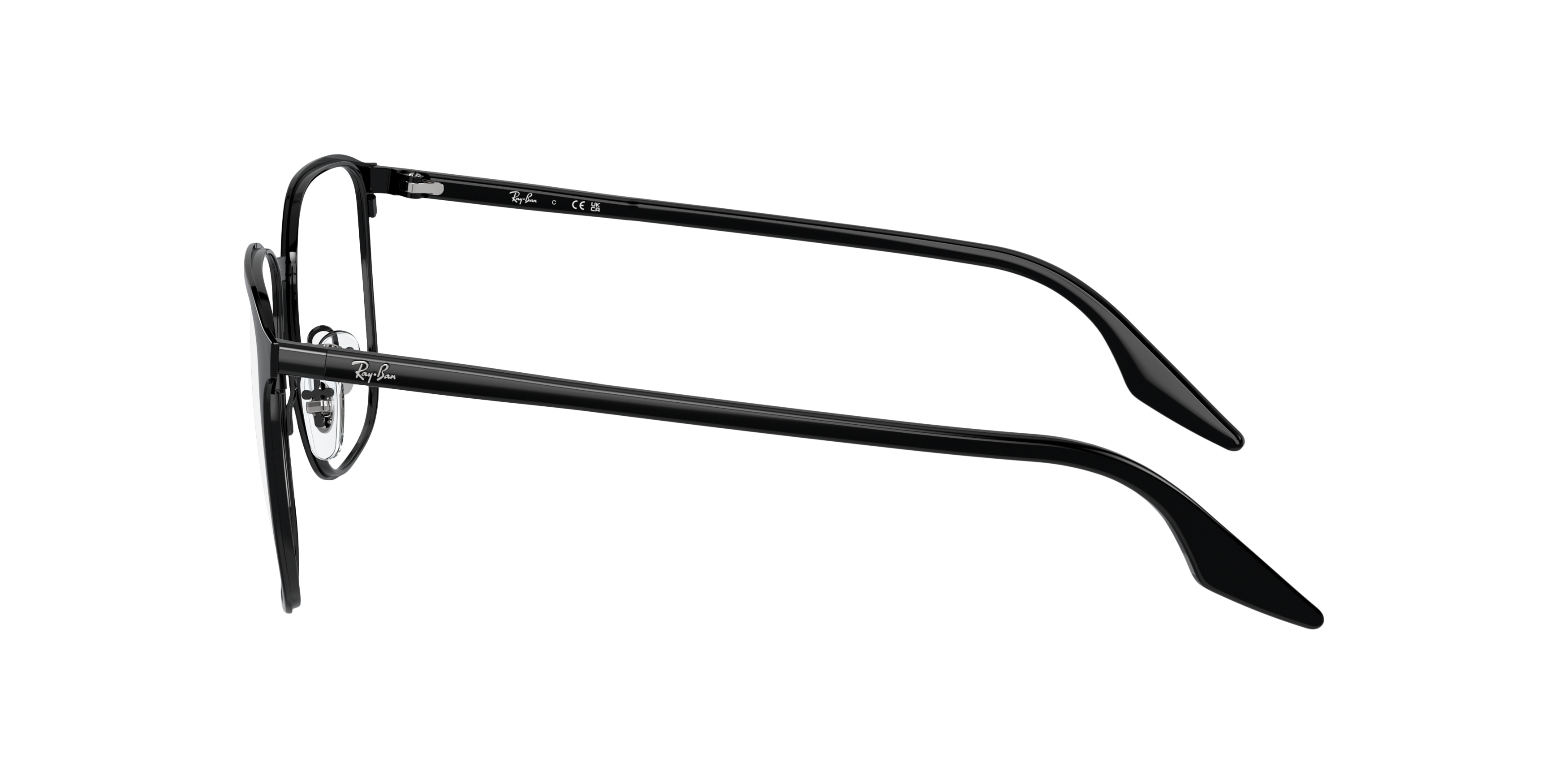 RB6512 Black MetalEyeglass Frames for Glasses Direct, Side View