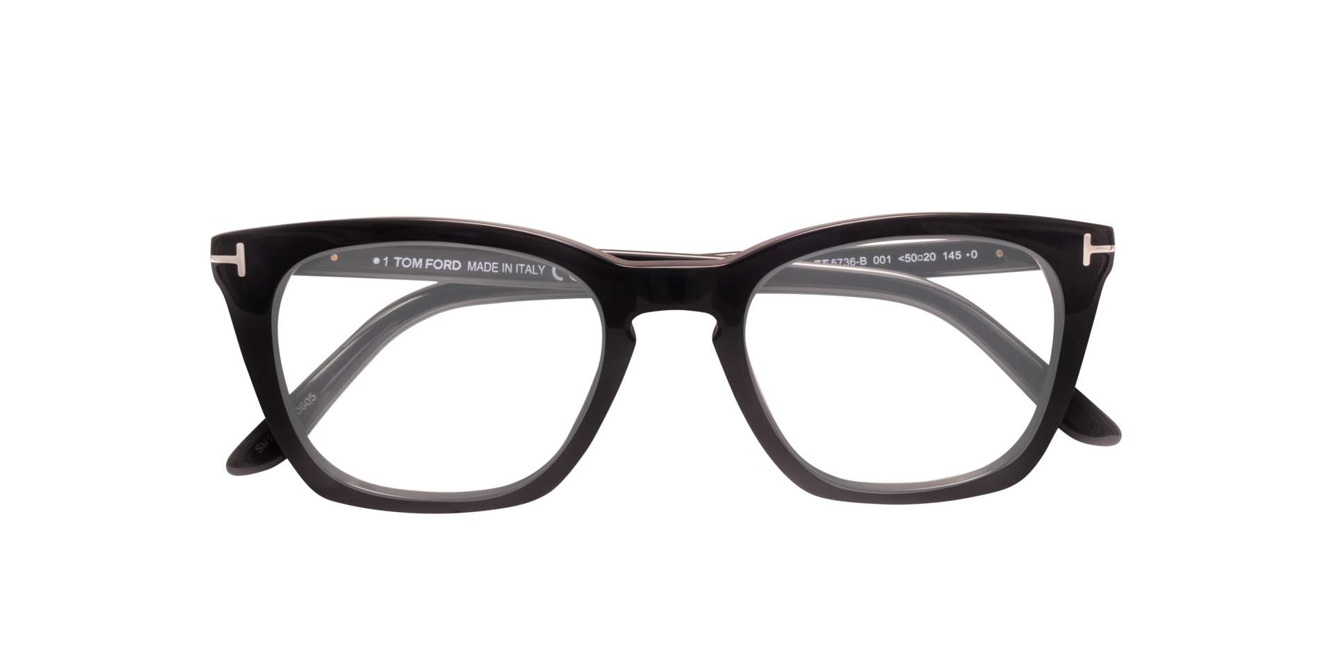 FT5736-B Black Shiny AcetateEyeglass Frames for Glasses Direct, Closed View