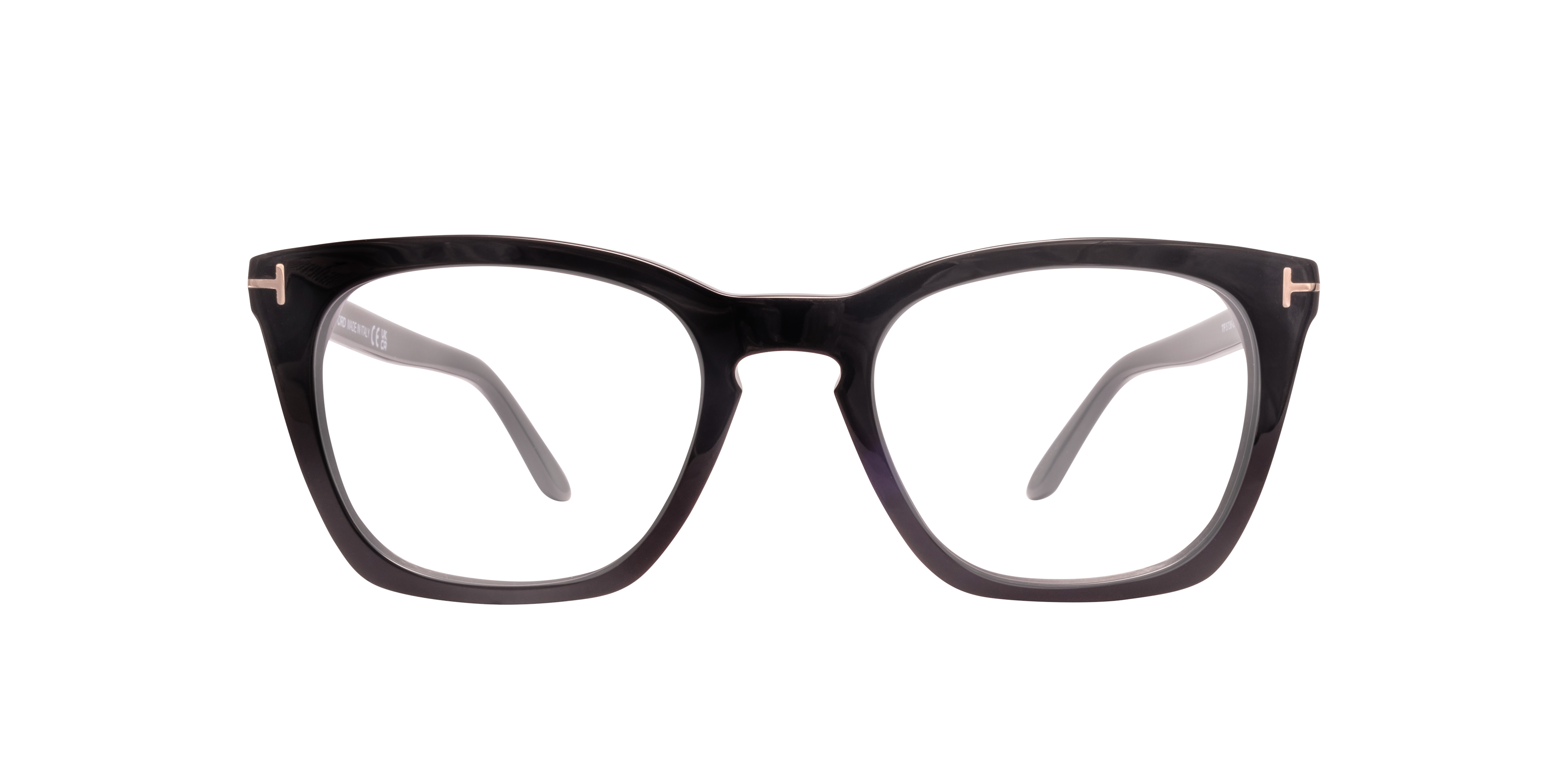 FT5736-B Black Shiny AcetateEyeglass Frames for Glasses Direct, Front View