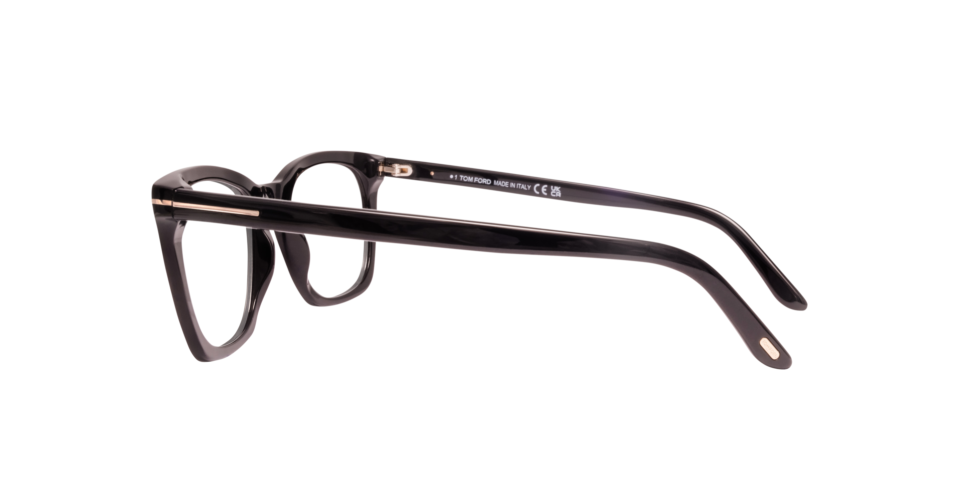 FT5736-B Black Shiny AcetateEyeglass Frames for Glasses Direct, Side View