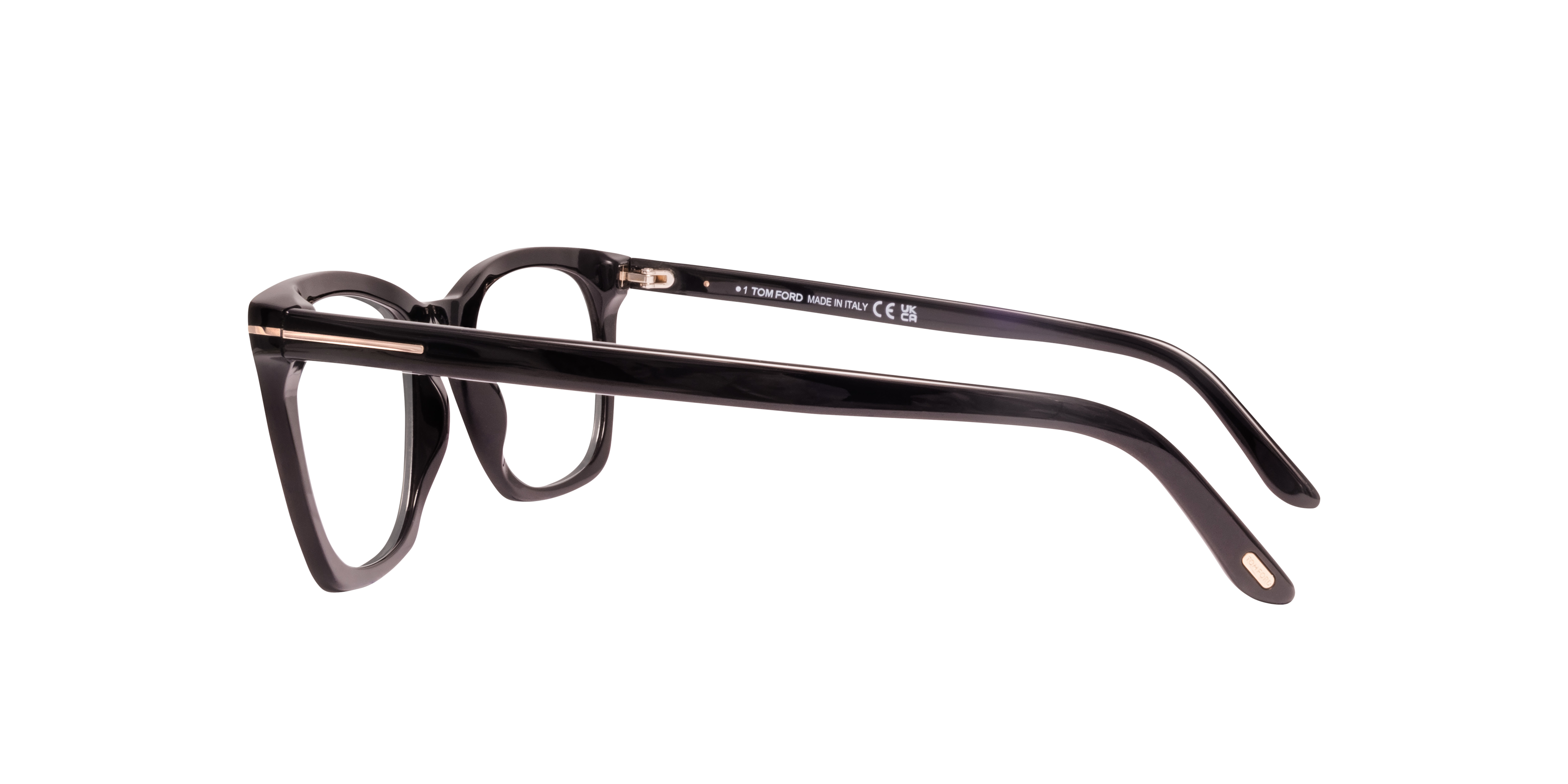 FT5736-B Black Shiny AcetateEyeglass Frames for Glasses Direct, Side View