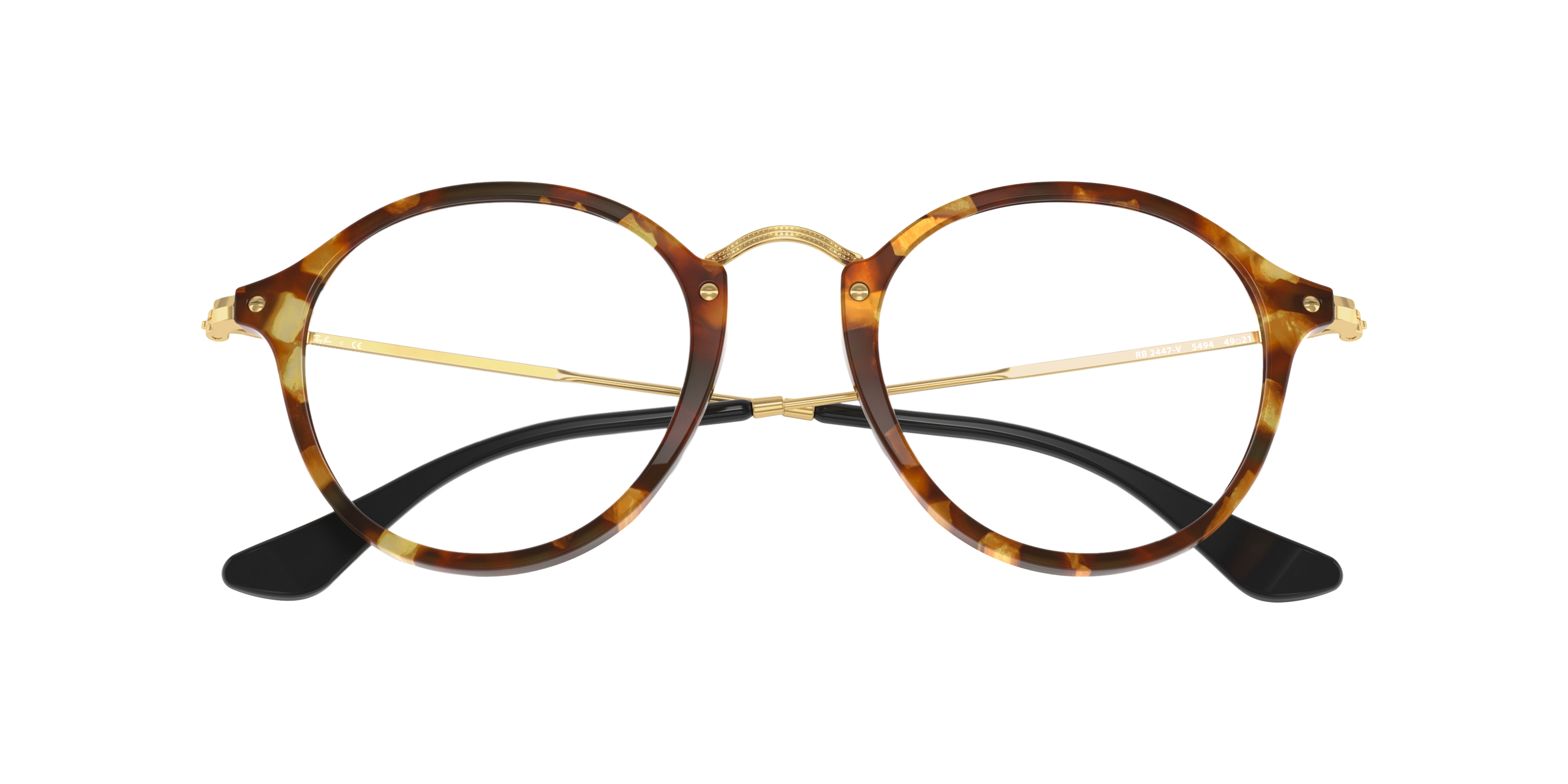 Glasses Direct ™ -RB2447V Round Striped Havana Frame Eyeglasses