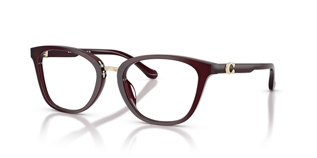 HC6272U Milky Merlot AcetateEyeglass Frames for Glasses Direct, Angle View
