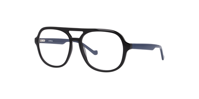 Maxwell Black PlasticEyeglass Frames for Glasses Direct, Angle View