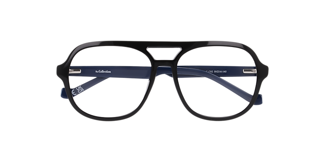 Maxwell Black PlasticEyeglass Frames for Glasses Direct, Closed View