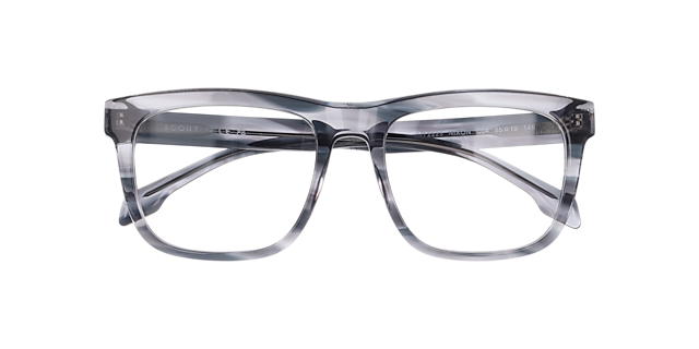 Nixon Horn Crystal Grey AcetateEyeglass Frames for Glasses Direct, Closed View