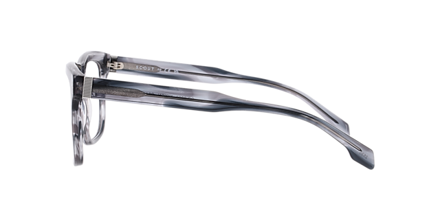 Nixon Horn Crystal Grey AcetateEyeglass Frames for Glasses Direct, Side View