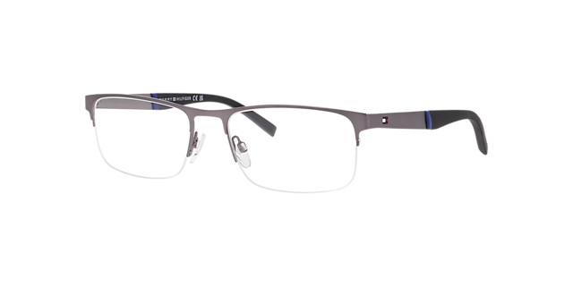 TH 2083 Silver Black MetalEyeglass Frames for Glasses Direct, Angle View