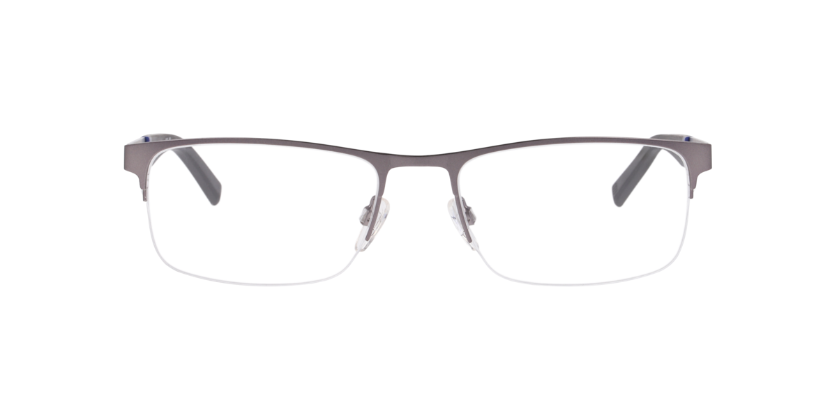 Tommy Hilfiger Men's Silver Black Rectangle Metal Eyeglasses Online - Semi Rim - Th 2083