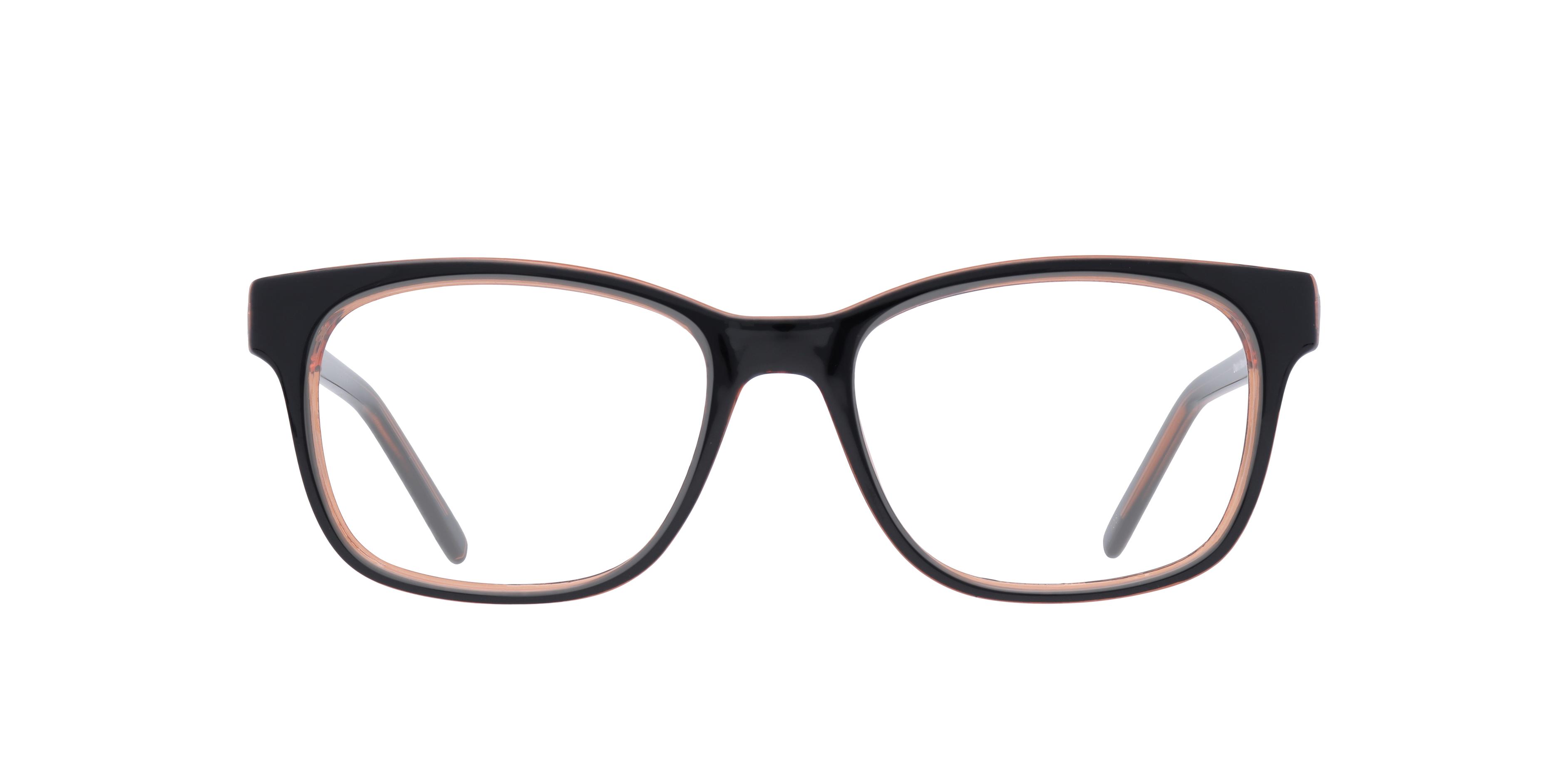 Diallo Black & Brown PlasticEyeglass Frames for Glasses Direct, Front View