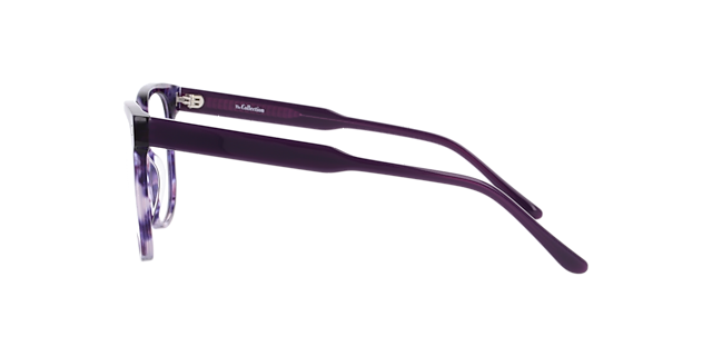 Merlyn Havana Purple AcetateEyeglass Frames for Glasses Direct, Side View