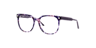 Merlyn Havana Purple AcetateEyeglass Frames for Glasses Direct, Angle View