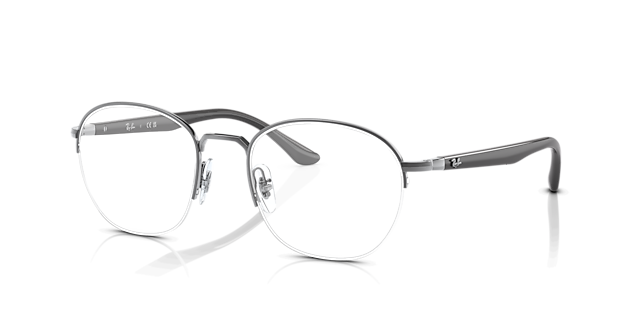 RB6487 Gunmetal MetalEyeglass Frames for Glasses Direct, Angle View