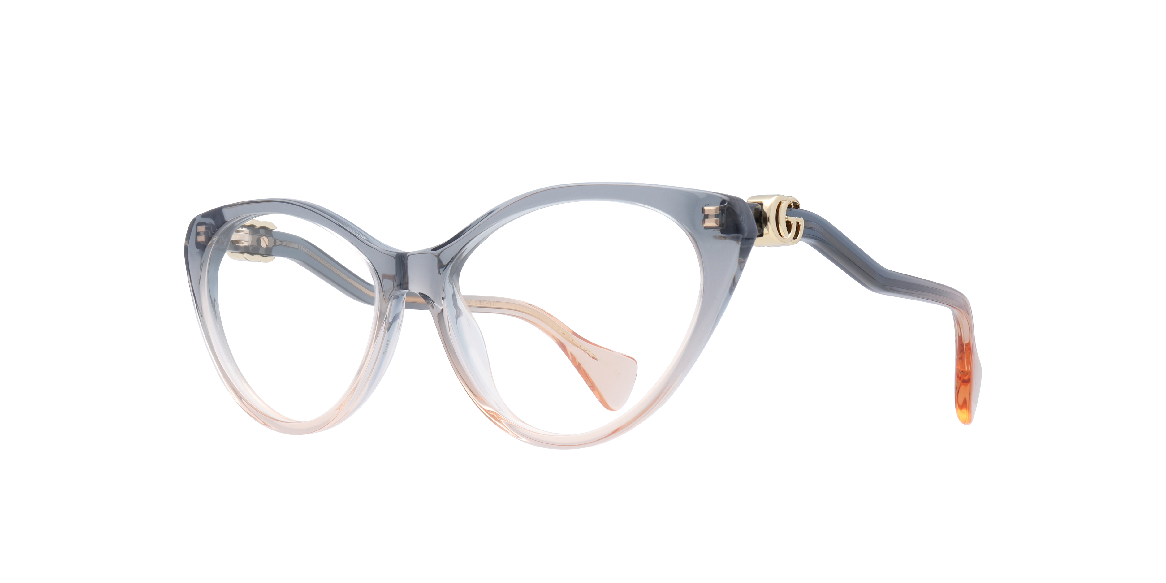 GG1013O Black Gold AcetateSunglass Frames for Glasses Direct, Angle View